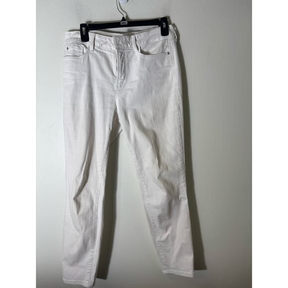 NYDJ Los Angeles White Denim Jeans "Alina Ankle" Sz 10 - Picture 1 of 2